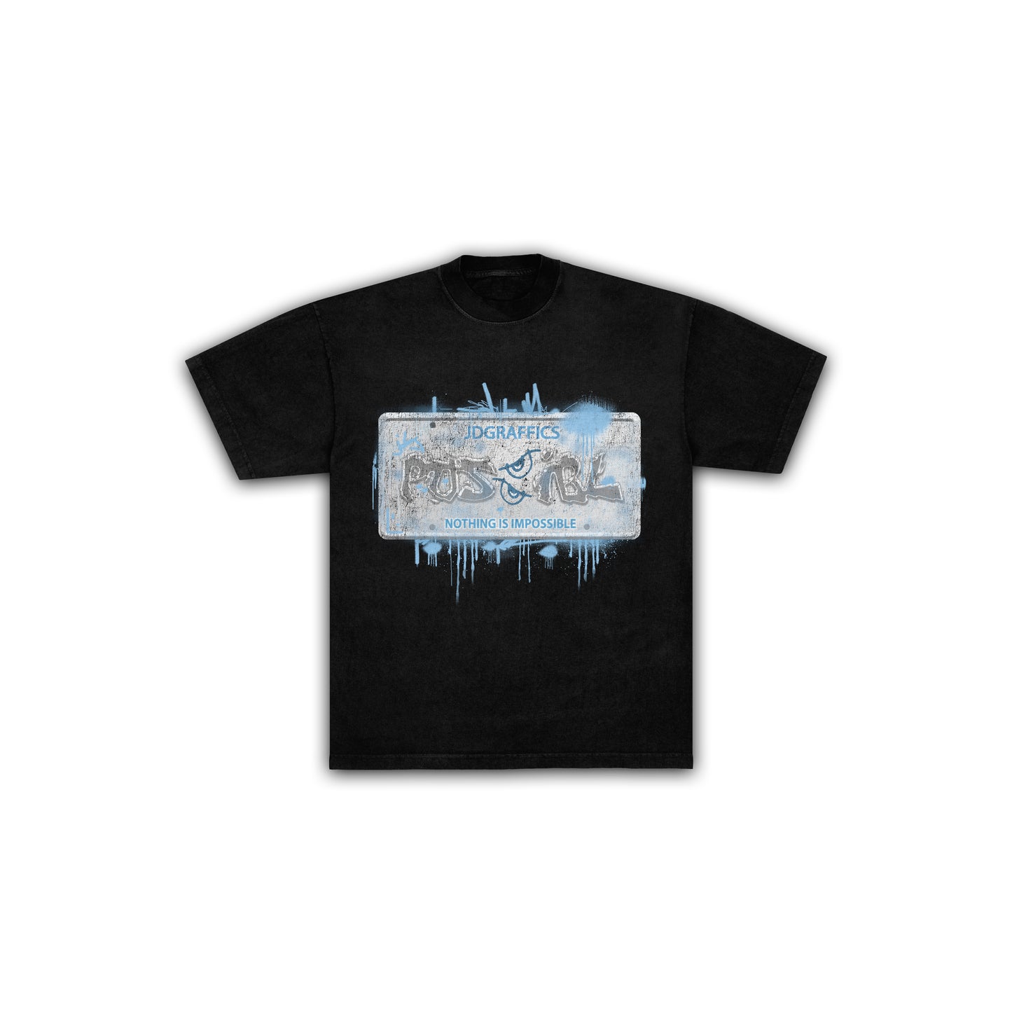 LICENSE PLATE TEE (BLACK)