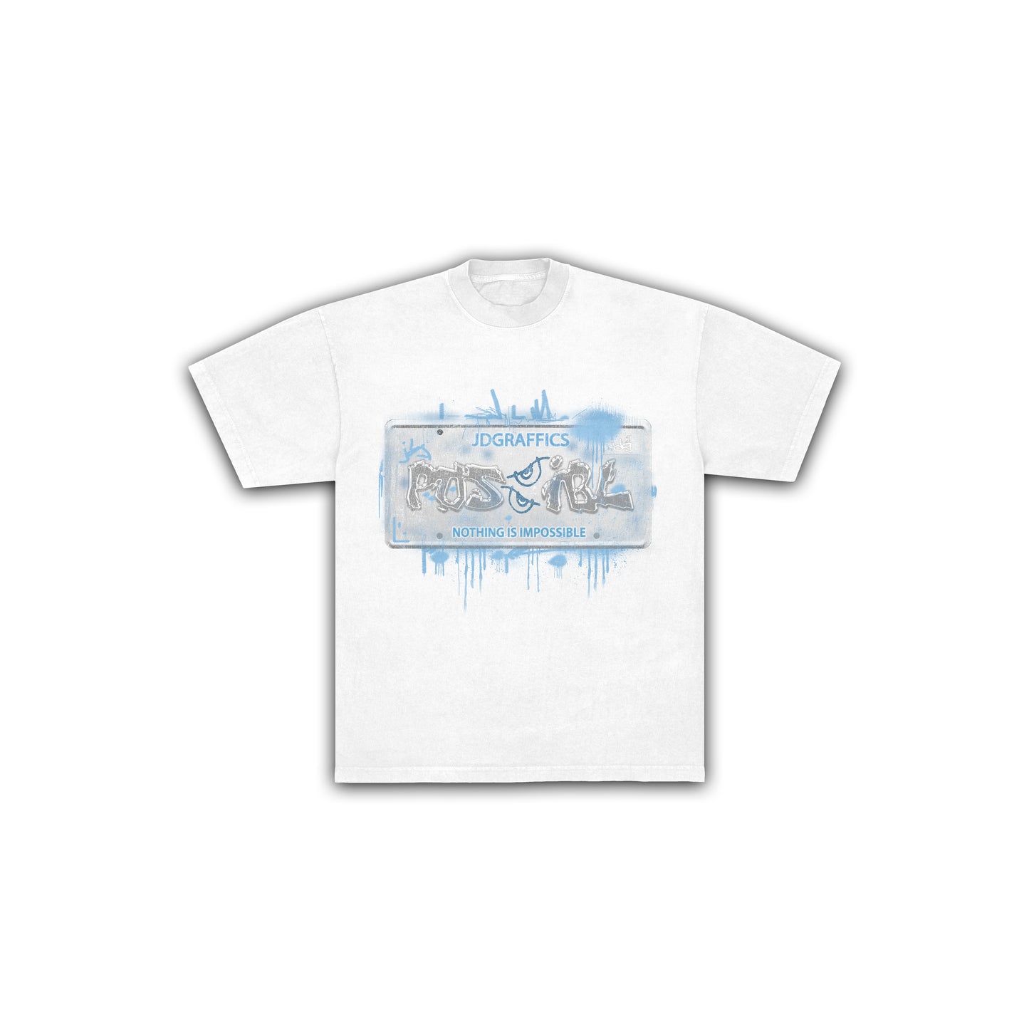 LICENSE PLATE TEE (WHITE)